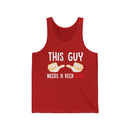 This Guy Needs A Gym Unisex Jersey Tank